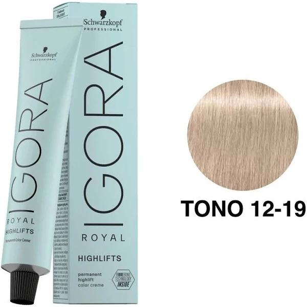 Igora Royal Highlifts 60 ml (12-19)   + 4 Loción activadora de 30ml + Guantes platicos